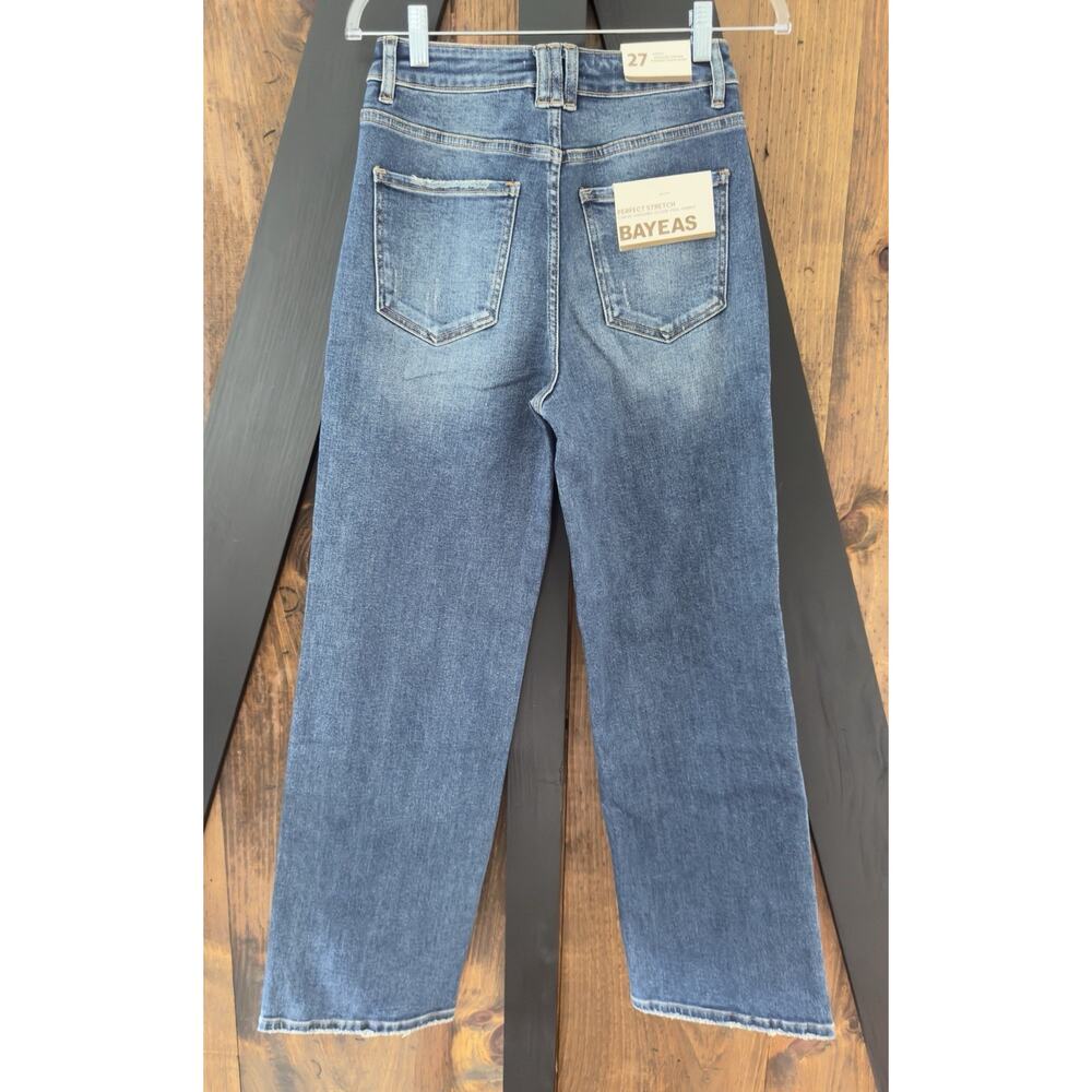 Bayeas NWT High Rise Vintage Straight Denim Jeans Nordstrom 27 x 30 - Picture 4 of 11